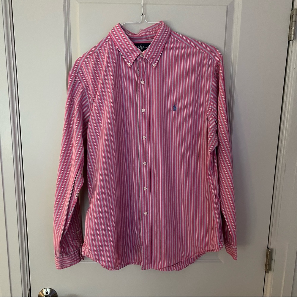 Polo Ralph Lauren mens long sleeve striped button down shirt | size Extra Large